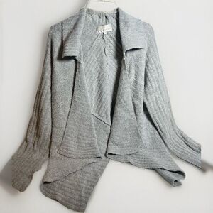 Soft‎ Surroundings | Open Waterfall Mohair Cardigan Grey Size XLarge       Gg